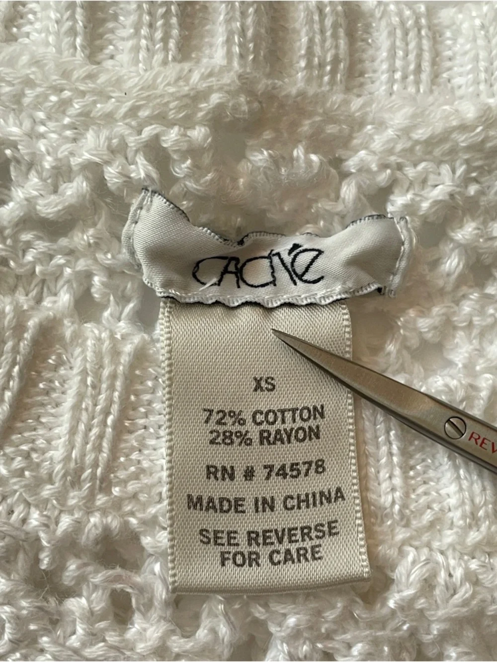 Caché White Crochet Open Knit Sweater Size XS Boatneck Boho Summer Cottagecore